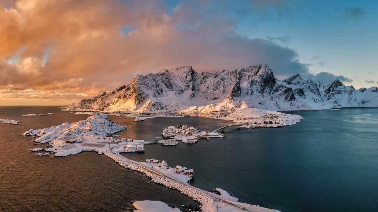 Lofoten in Norwegen im Winter