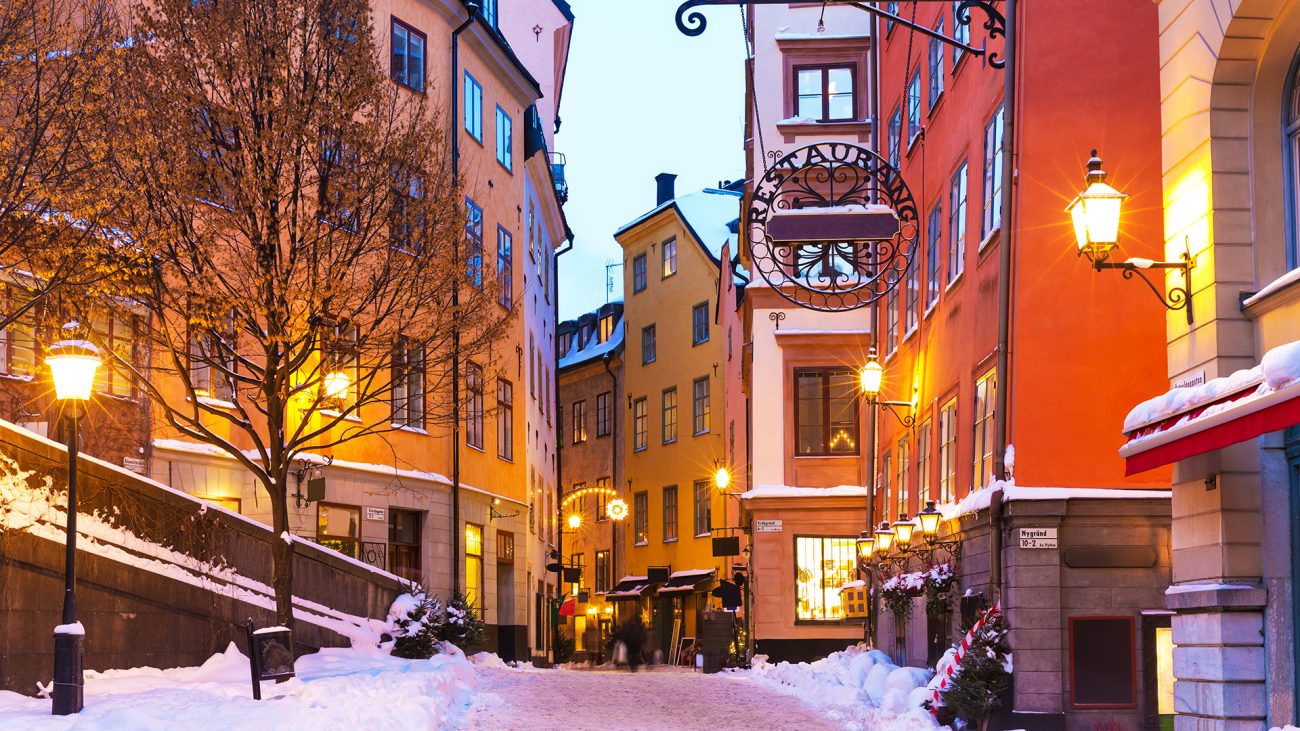 Gamla Staden in de winter