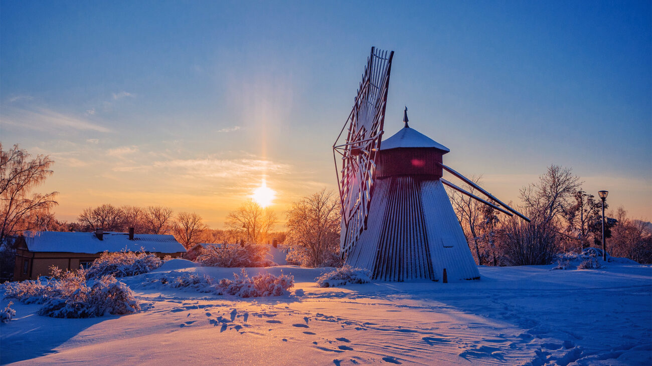 Finnische Schärenküste im Winter